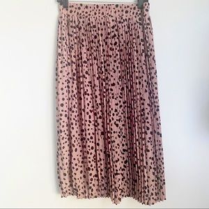 NWOT Easel Leopard Print Pleated Skirt, SIZE L